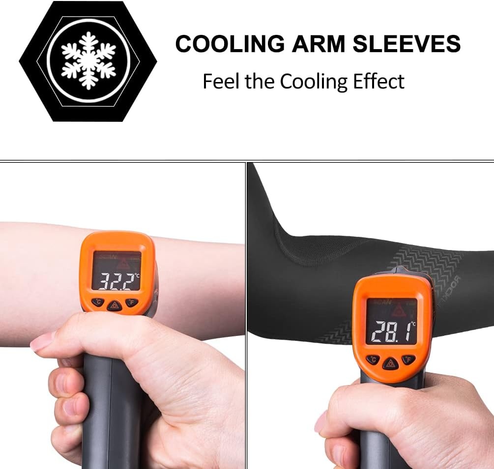 imageROCKBROS Sun Protection Arm Sleeves Cooling Running Golf Fishing Cycling Arm SleevesBlack5
