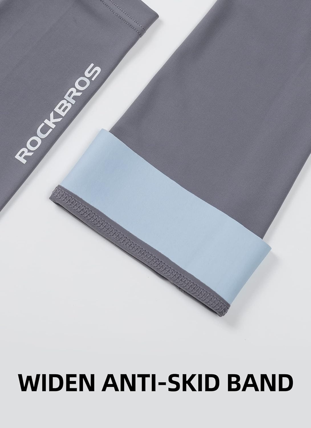 imageROCKBROS Sun Protection Arm Sleeves Cooling Running Golf Fishing Cycling Arm SleevesGrey1