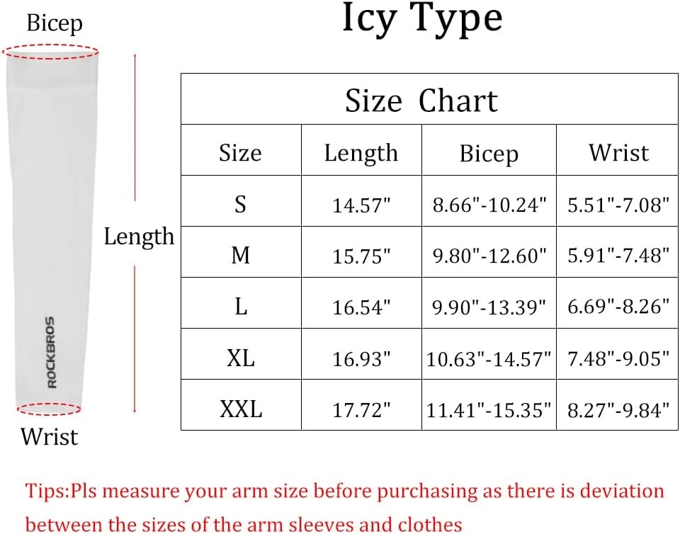 imageROCKBROS Sun Protection Arm Sleeves Cooling Running Golf Fishing Cycling Arm SleevesWhite4
