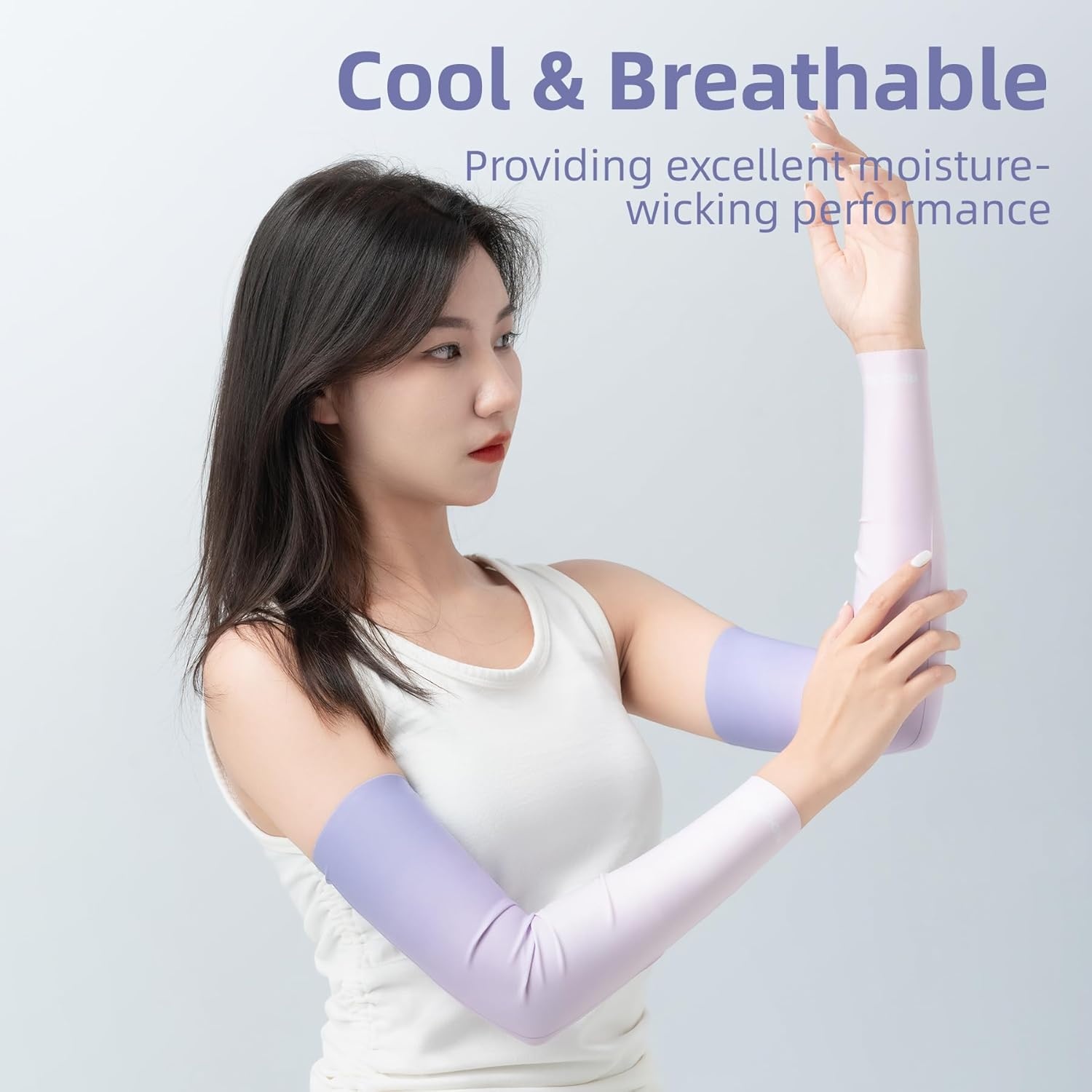 imageROCKBROS UV Sun Protection Compression Cycling Fishing Arm Sleeve for Men Women Youth Kids Basketball Shooting SleevesPurplel