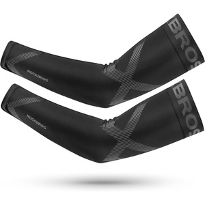 ROCKBROS Arm Sleeves for Men Women UV Protection UPF 50 Cooling Sun Sleeves Tattoo Cover(Black)