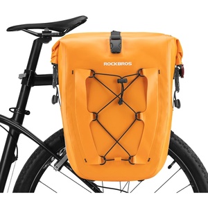 ROCKBROS Bike Panniers Waterproof Bike Rear Rack Bag Max 30L Large Capacity Bike Rear Panniers for Cycling Traveling Commuting 2 Pack(Orange*1)