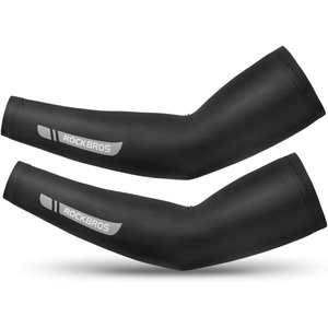 ROCKBROS Sun Protection Arm Sleeves Cooling Running Golf Fishing Cycling Arm Sleeves(Black3)
