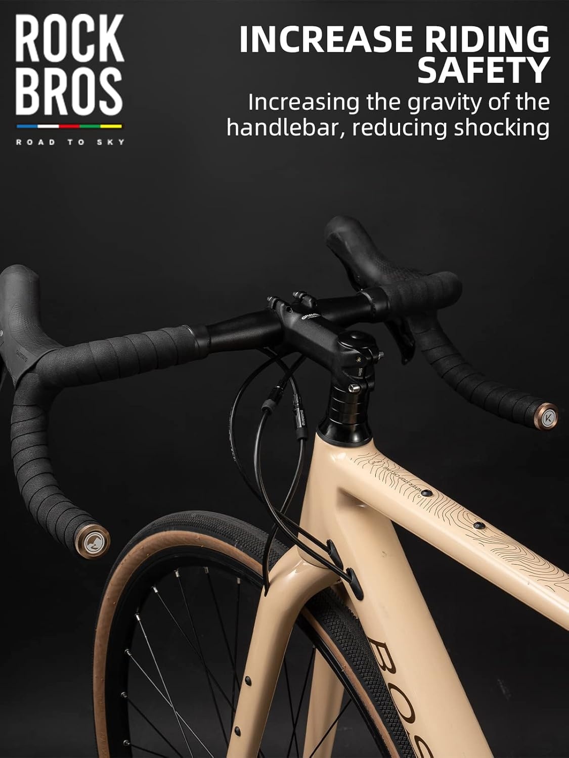 image:imageROCKBROS Handlebar End Plugs Expanding Aluminum and Adjustable Handlebar Bike Bar Ends for Road Mountain BMX MTB Bicycle 2 Set Plug or Cap for Bike Bars