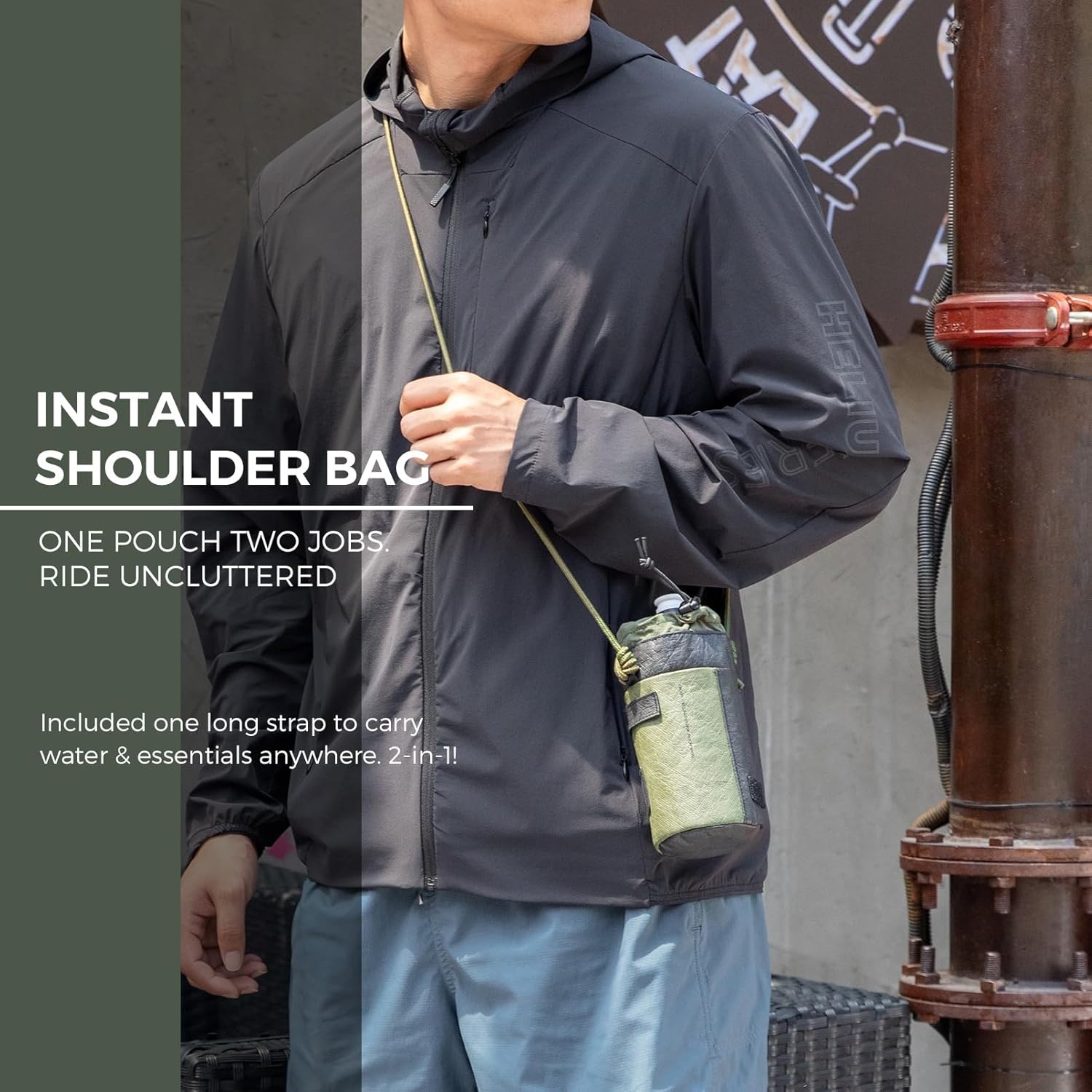image:imageROCKBROS Bike Water Bottle Holder Bag Handlebar Bike Stem Bag HandsFree MultiStrap Mount UltraLight Bike Cup Holder