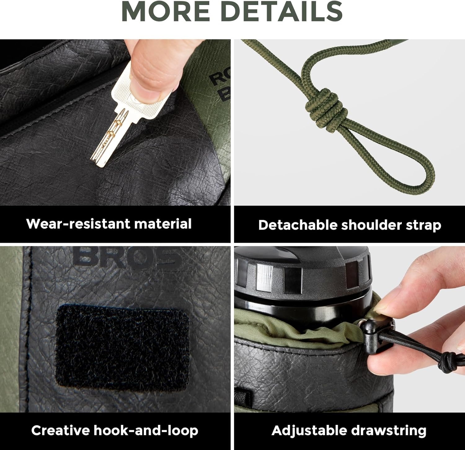 image:imageROCKBROS Bike Water Bottle Holder Bag Handlebar Bike Stem Bag HandsFree MultiStrap Mount UltraLight Bike Cup Holder