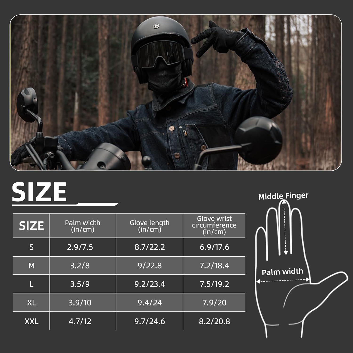 image:imageROCKBROS Mens Brown Cycling Motocross Bike Gloves Touch Screen Full Finger ShockAbsorbing Breathable Abrasion Resistantgray
