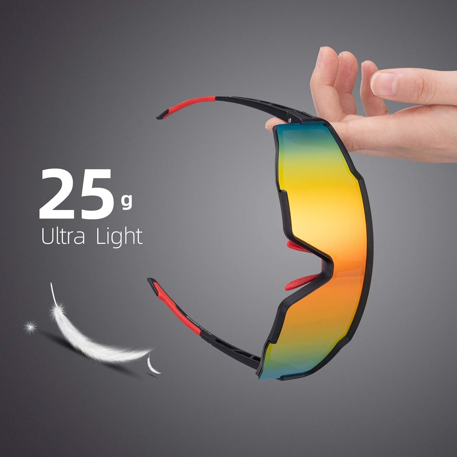 image:imageROCKBROS Polarized Sunglasses for Men Women Cycling Glasses Sports Driving Bike Fishing Running Sunglasses TAC UV400Black