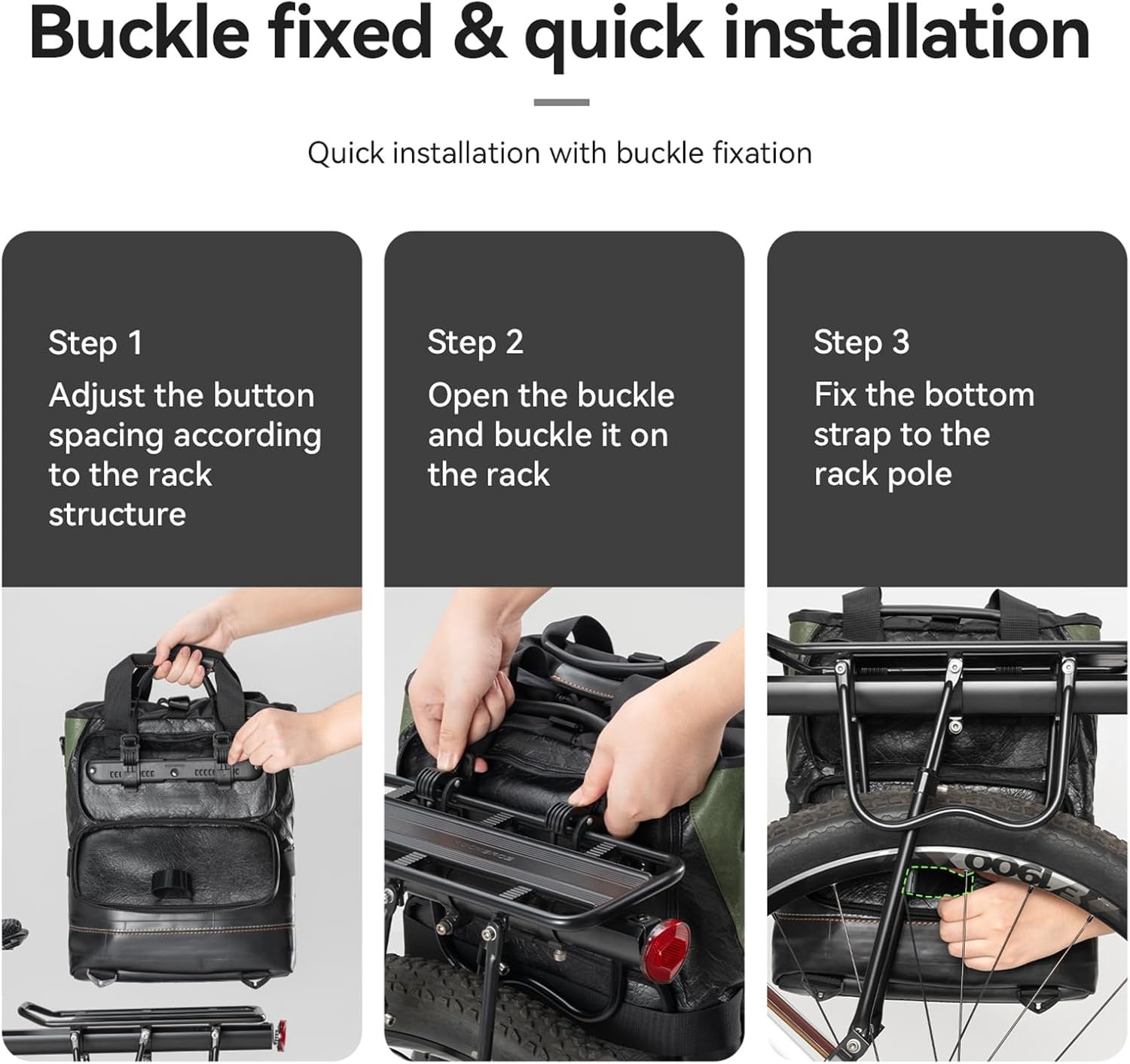 image:imageROCKBROS ROAD TO SKY 12L MTB Bike Rack Bag Bike Bags for Bicycles Rear Rack EbikeBicycle accessories