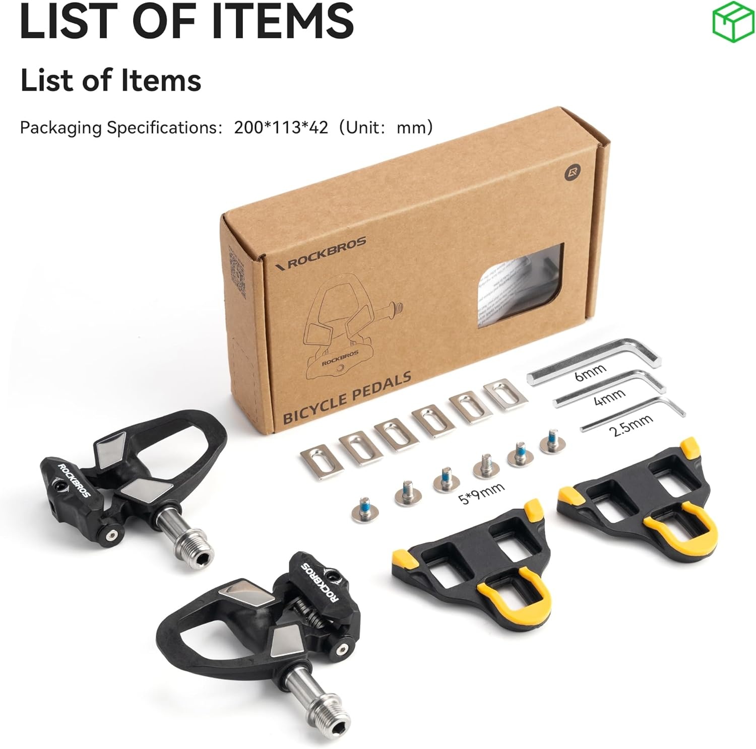 image:imageROCKBROS SPDSL Compatible Road Bike PedalsOnly 90g Ultralight Clipless Pedals 180gpair with Carbon Fiber Composite 916 Titanium Spindle amp Sealed Bearings for Smooth Efficient Power Transfer