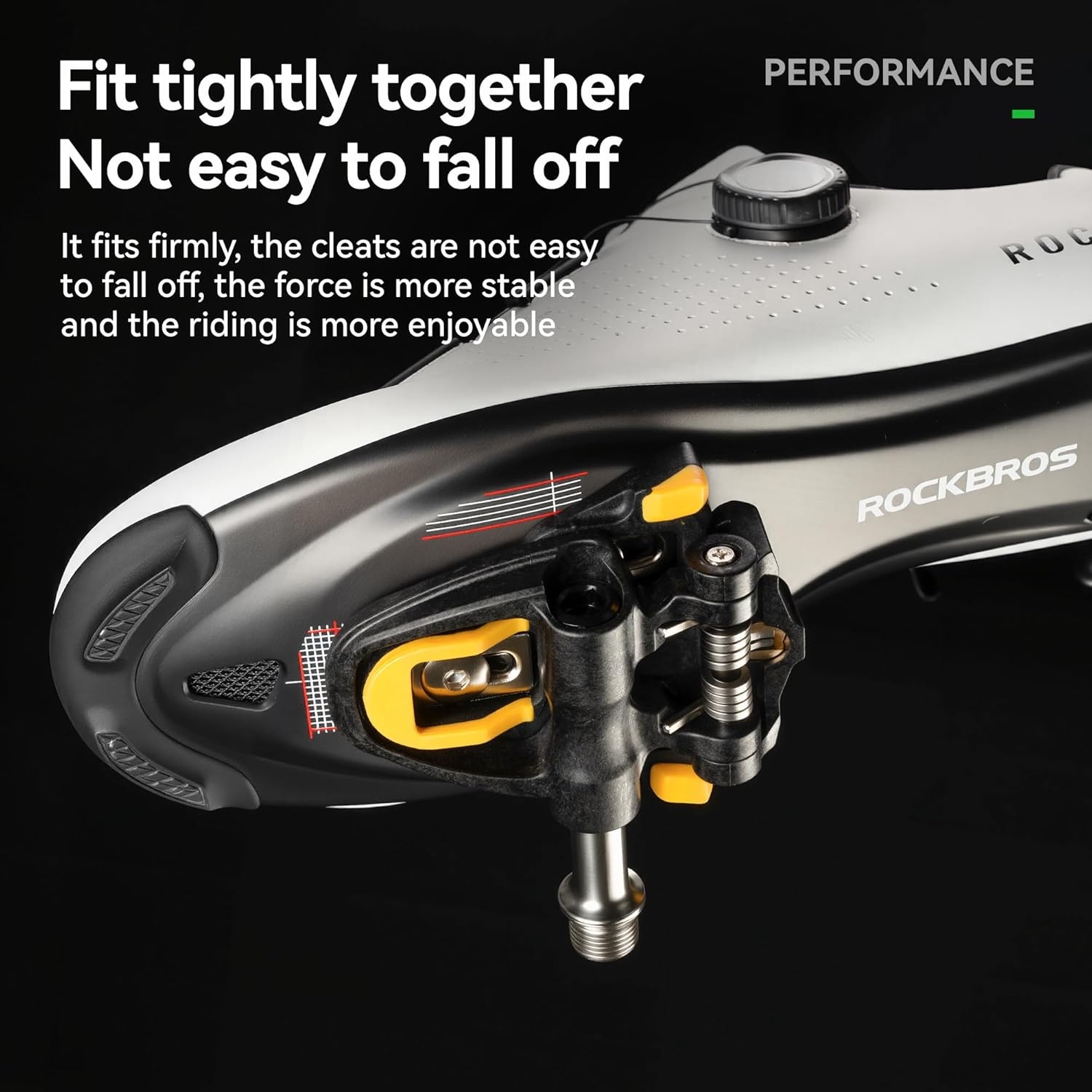 image:imageROCKBROS SPDSL Compatible Road Bike PedalsOnly 90g Ultralight Clipless Pedals 180gpair with Carbon Fiber Composite 916 Titanium Spindle amp Sealed Bearings for Smooth Efficient Power Transfer