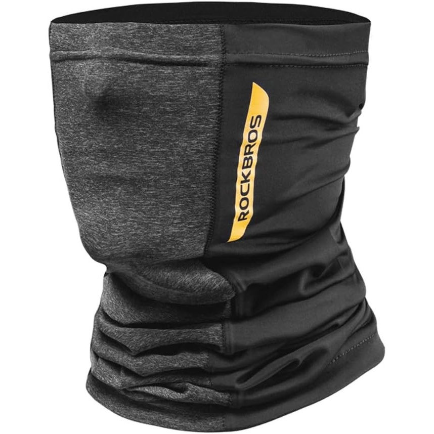image:imageROCKBROS Cooling Neck Gaiter Face Mask Fishing Scarf Face Cover for Men WomenBlack Yellow