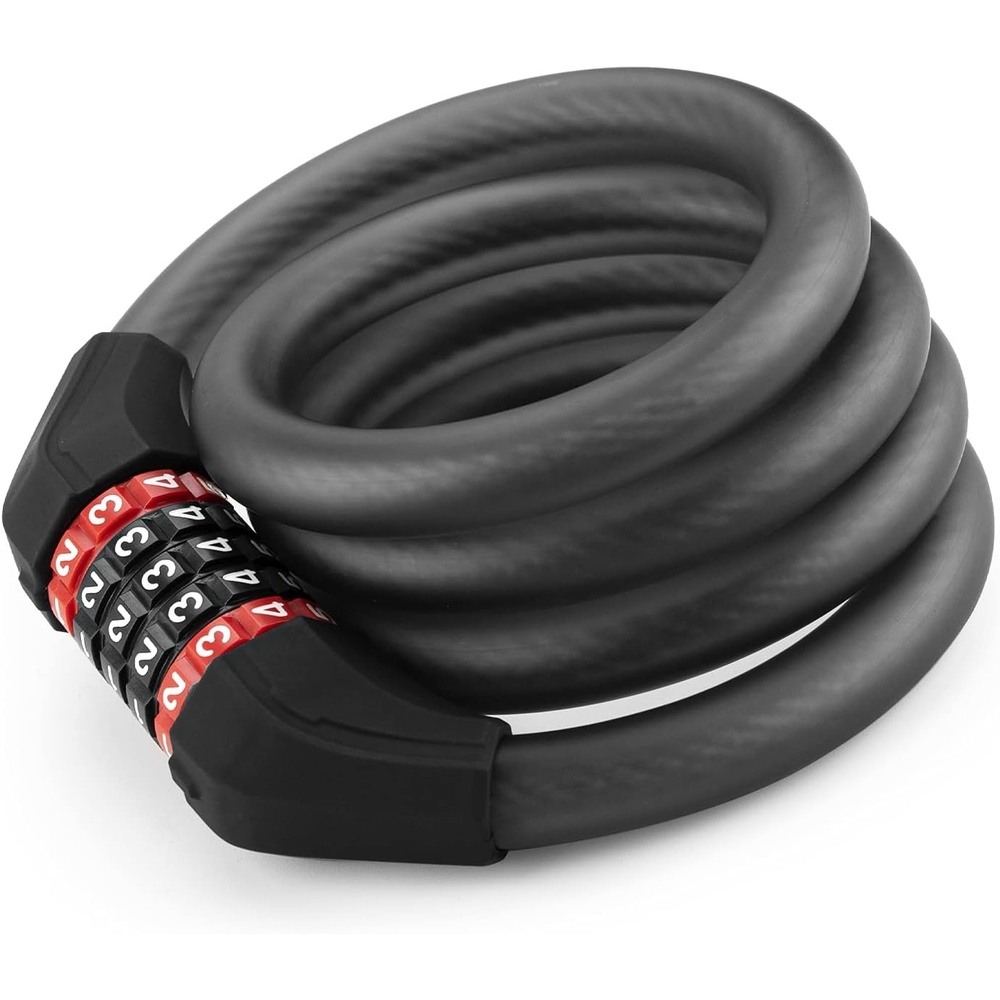 image:imageROCKBROS Specialized Bike Lock Cable 5 Digit Bike Lock Combination 47 Inch Bike Wheel Lock Master Lock Cable for Road Bike MTB Motorcycle Stroller Ladders Gates