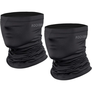 ROCKBROS Cooling Neck Gaiter Bandana Face Mask for Men Neck Gaiters Summer Half Face Scarf Cover Sun UV Protection(Black*2)