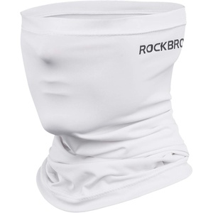 ROCKBROS Cooling Neck Gaiter Bandana Face Mask for Men Neck Gaiters Summer Half Face Scarf Cover Sun UV Protection(White)
