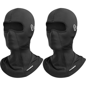 ROCKBROS Summer Balaclava Face Mask Cooling Neck Gaiter Breathable Face Covering Motorcycle Cycling for Men Women(Black 2 Packs)