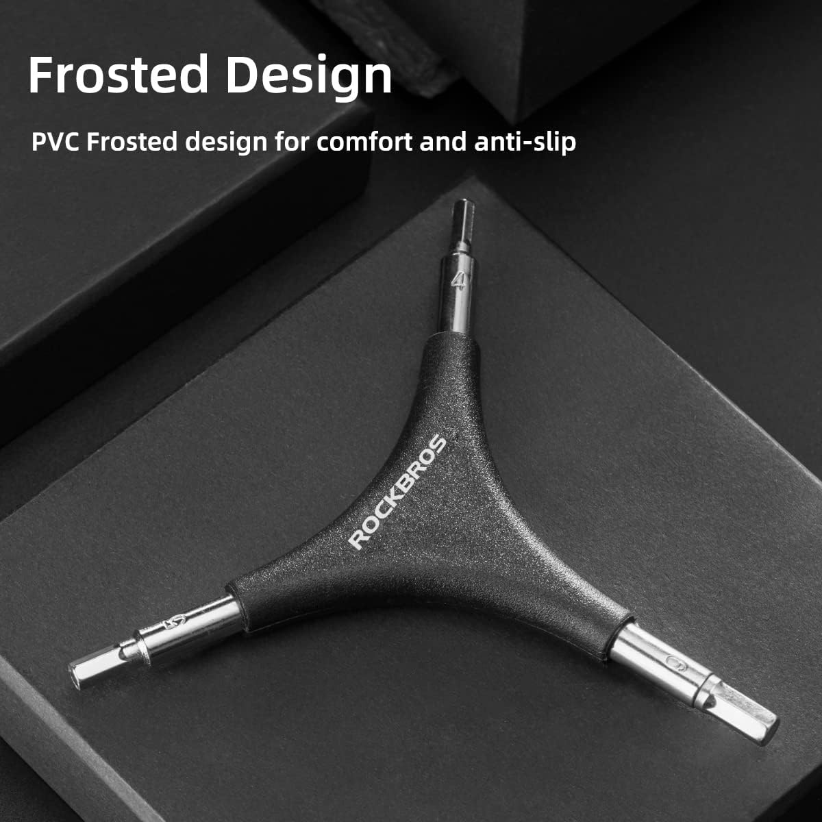 image:imageROCKBROS 3in1 Allen Hex Wrench Set 456mm Sizes Black Silver Steel and PVC