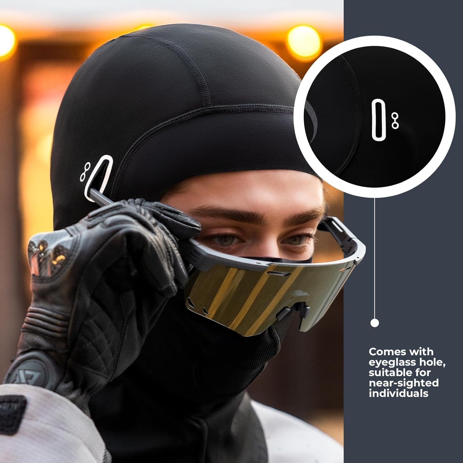 image:imageROCKBROS Balaclava Ski Mask Thermal Full Face Mask for Winter Face Cover Under Helmet Wear for Men Women Windproof Head Mask Neck Warmer for Cycling Motorcycle Skiing Black