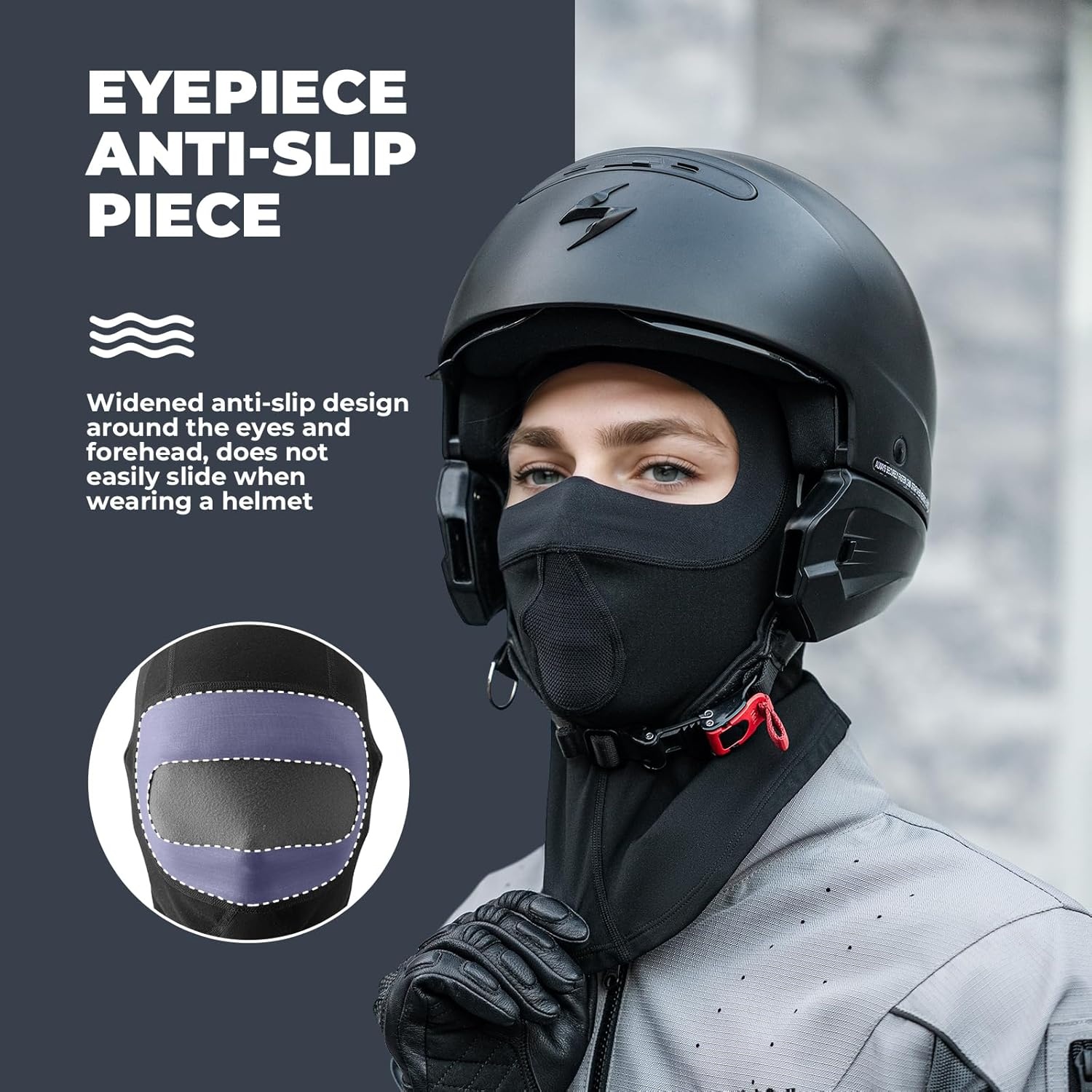 image:imageROCKBROS Balaclava Ski Mask Thermal Full Face Mask for Winter Face Cover Under Helmet Wear for Men Women Windproof Head Mask Neck Warmer for Cycling Motorcycle Skiing Black