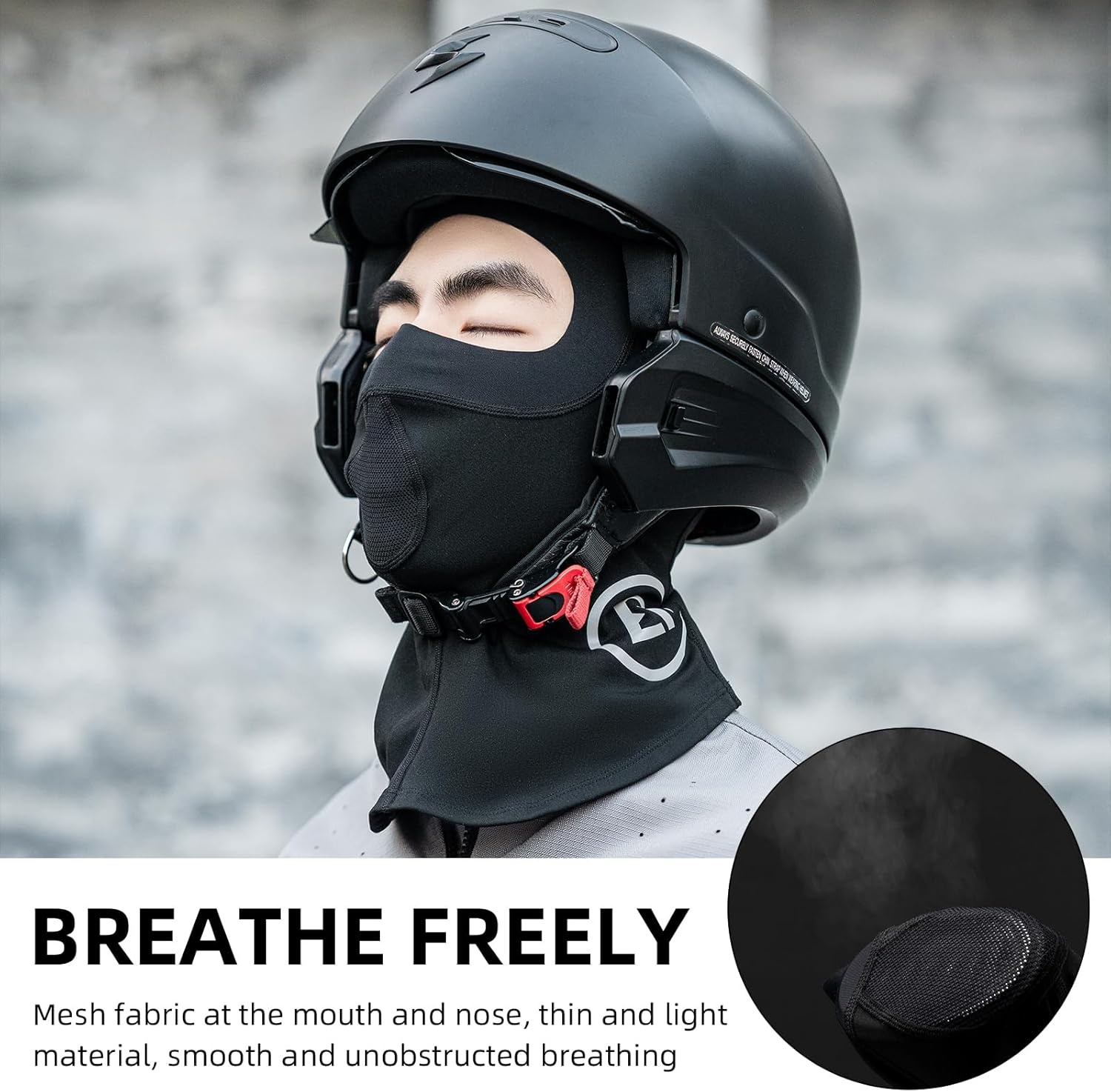 image:imageROCKBROS Balaclava Ski Mask Thermal Full Face Mask for Winter Face Cover Under Helmet Wear for Men Women Windproof Head Mask Neck Warmer for Cycling Motorcycle Skiing Black