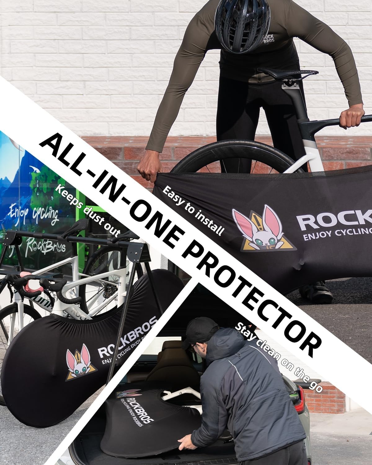 image:imageROCKBROS Bike Wheel Cover Indoor Dustproof High Elastic Bicycle Wheel Cover for 2429 700c Mountain Bikes510014002
