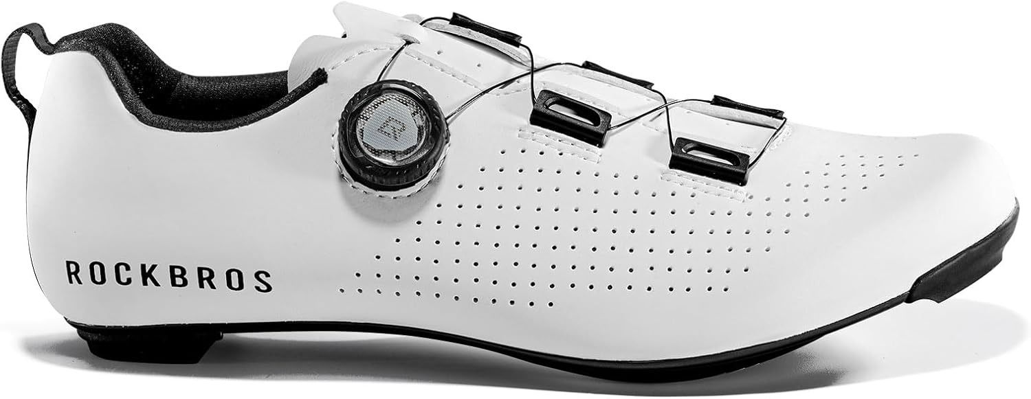 image:imageROCKBROS Cycling Shoes CR5 with T500 Carbon Fiber Sole Compatible with Peloton amp Look DeltaSPD Cleats FootHugging Breathable Lightweight Road Bike Shoes for Men and Women