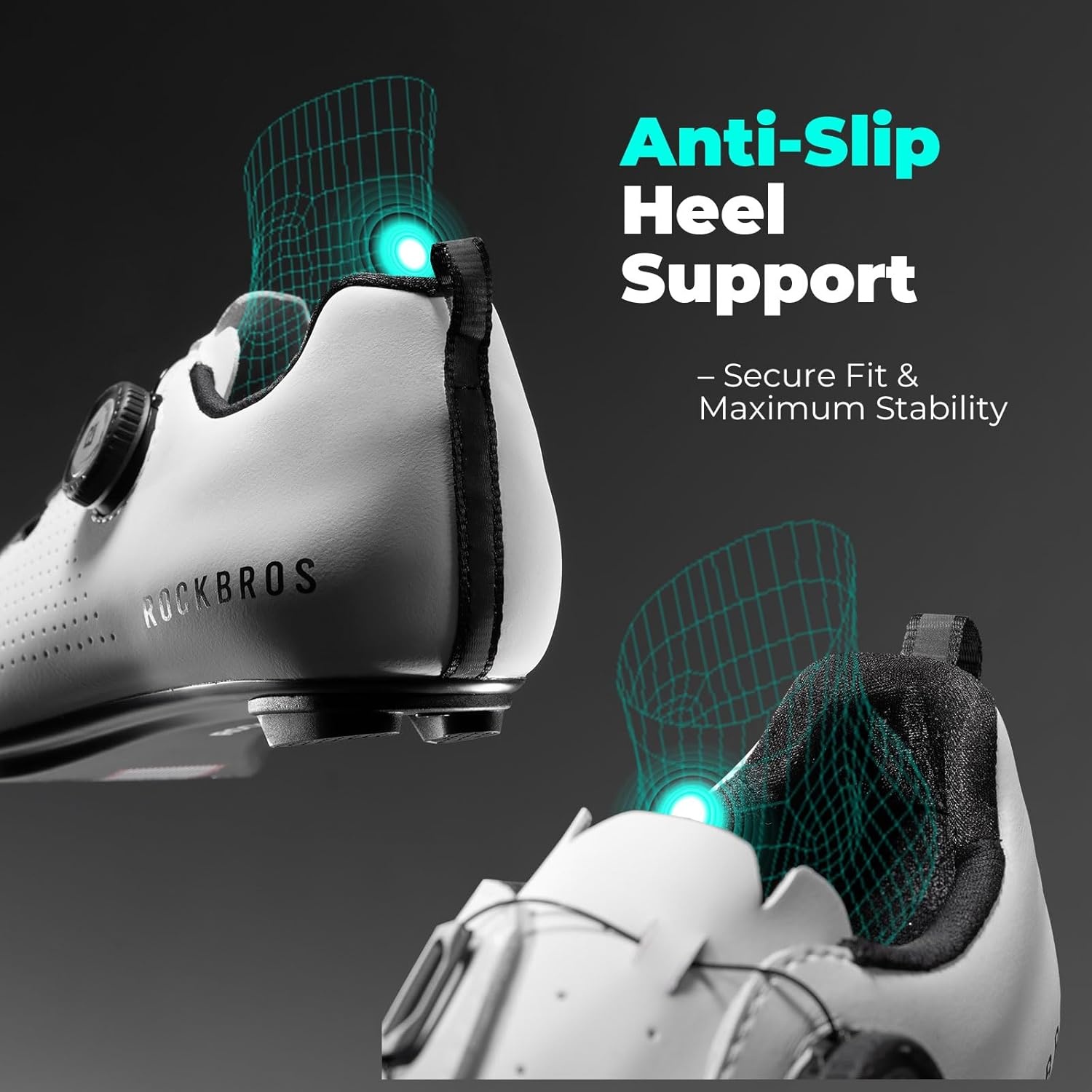 image:imageROCKBROS Cycling Shoes CR5 with T500 Carbon Fiber Sole Compatible with Peloton amp Look DeltaSPD Cleats FootHugging Breathable Lightweight Road Bike Shoes for Men and Women