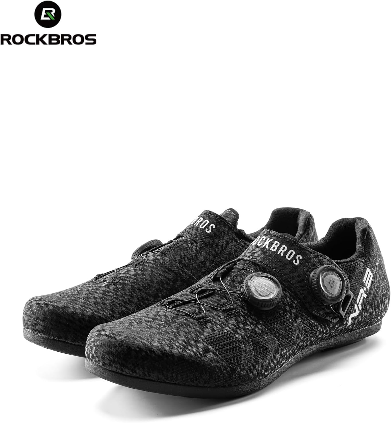 image:imageROCKBROS FlatPedalNonLock Cycling Shoes NR3 Breathable Perforations NonSlip Sole for Road amp Mountain BikingBlack