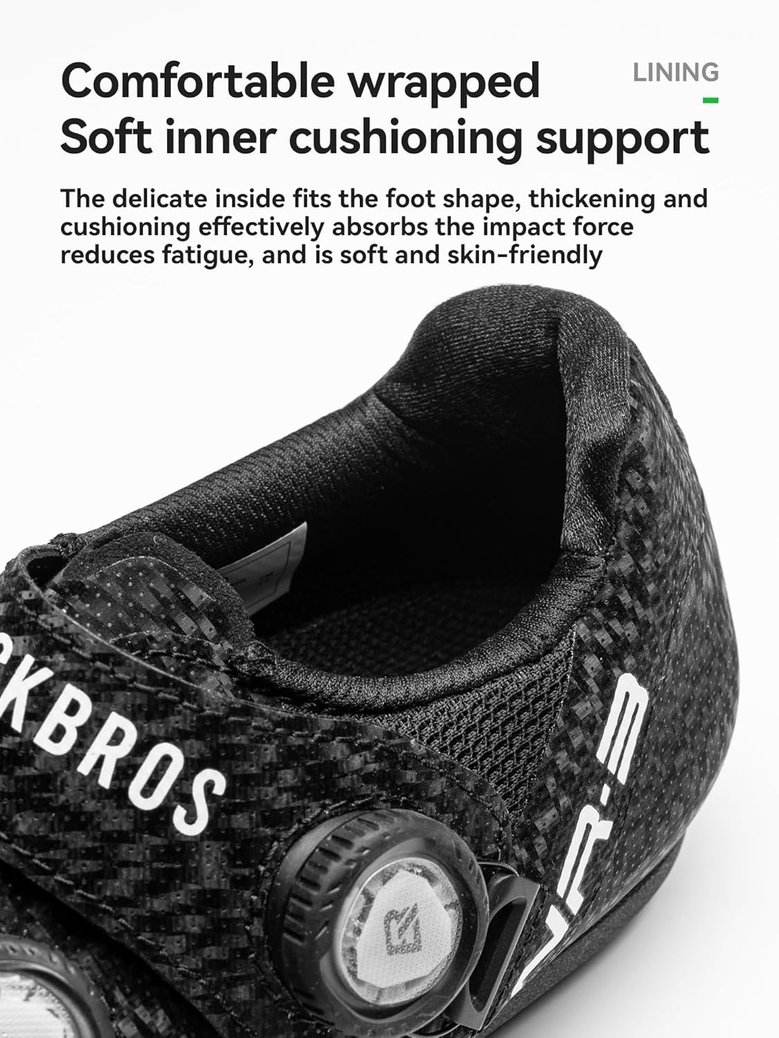 image:imageROCKBROS FlatPedalNonLock Cycling Shoes NR3 Breathable Perforations NonSlip Sole for Road amp Mountain BikingBlack