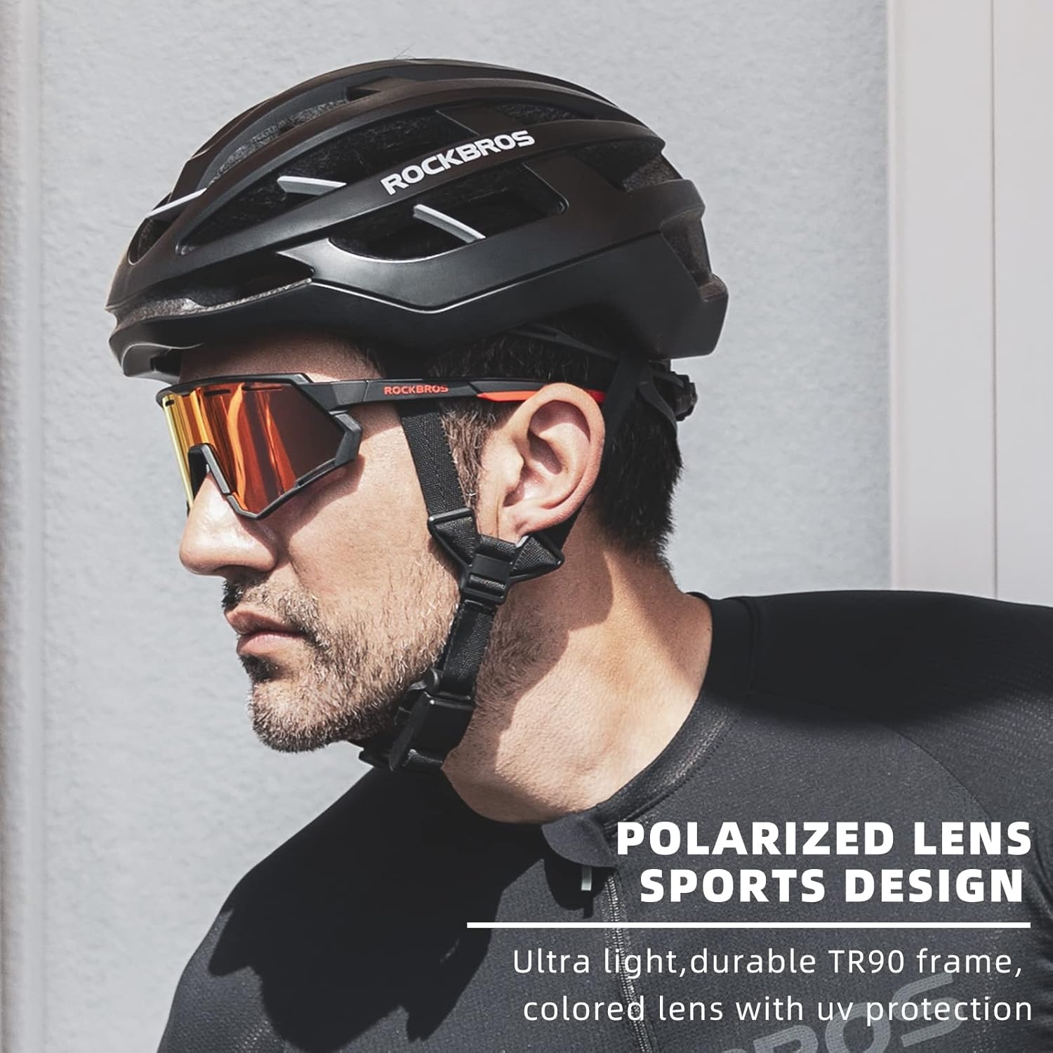 image:imageROCKBROS Mountain Bike Glasses for Men Cycling Glasses with Interchangeable Polarized Photochromic Lenses Sport Sunglasses