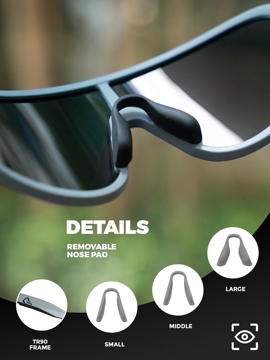 image:imageROCKBROS Polarized Cycling Glasses Baseball Sunglasses Polarized Sunglasses for Men Womens UV400 Sports SunglassesGray Gradientred