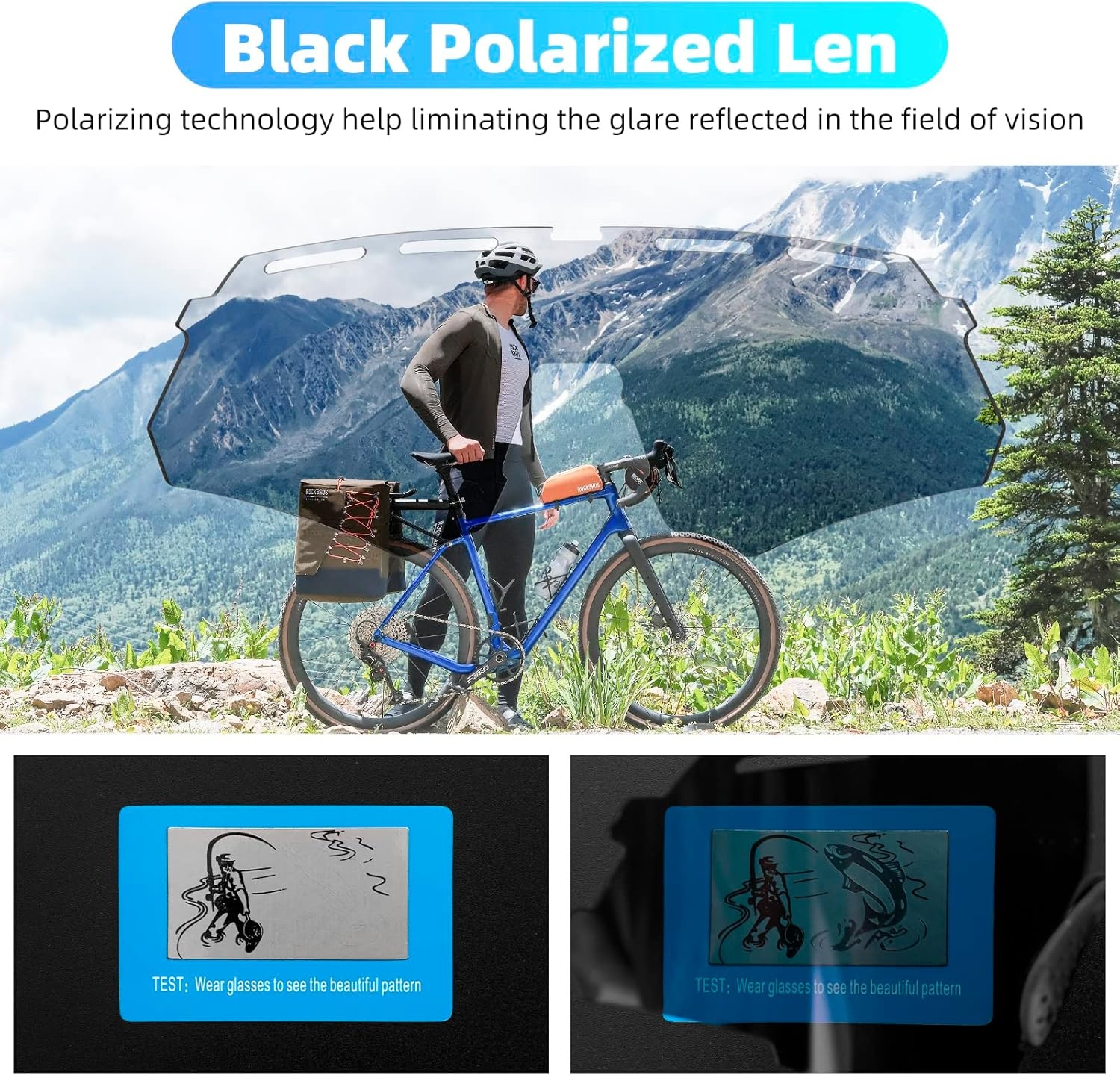 image:imageROCKBROS Polarized Sports Sunglasses for Men Baseball Cycling Sunglasses UV400 Protection for Women MenWhite