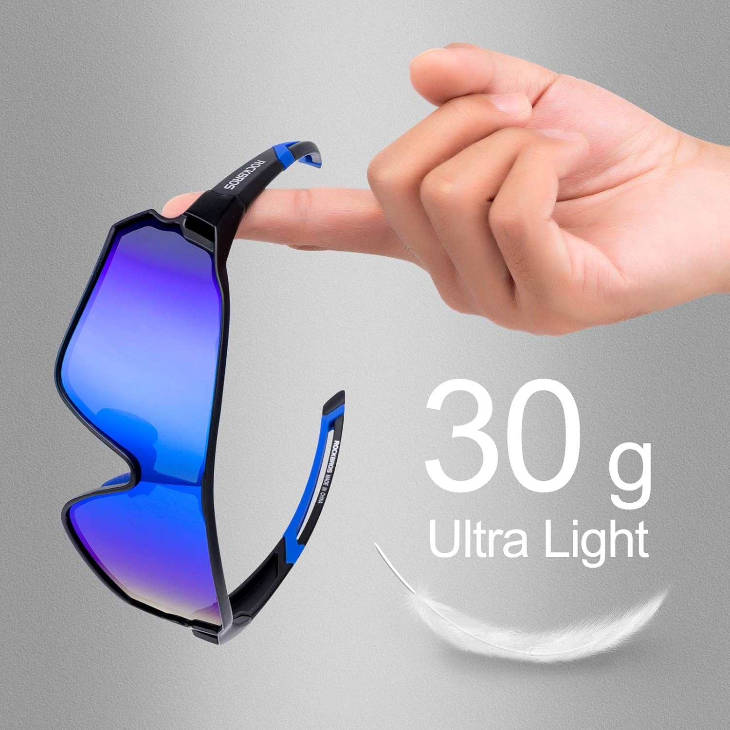 image:imageROCKBROS Polarized Sunglasses UV Protection for Women Men Cycling SunglassesBlack Blue