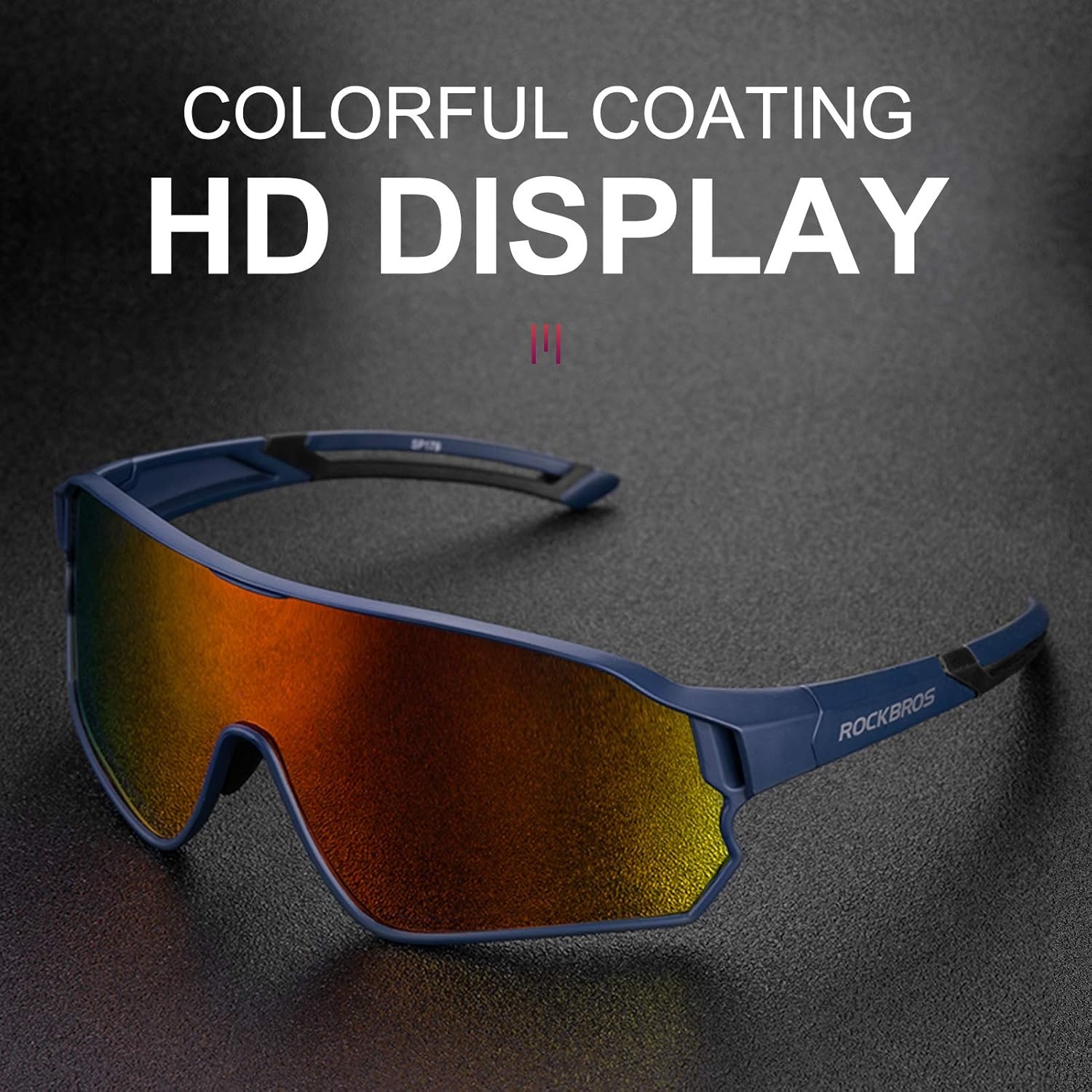 image:imageROCKBROS Polarized Sunglasses UV Protection for Women Men Cycling SunglassesBlue