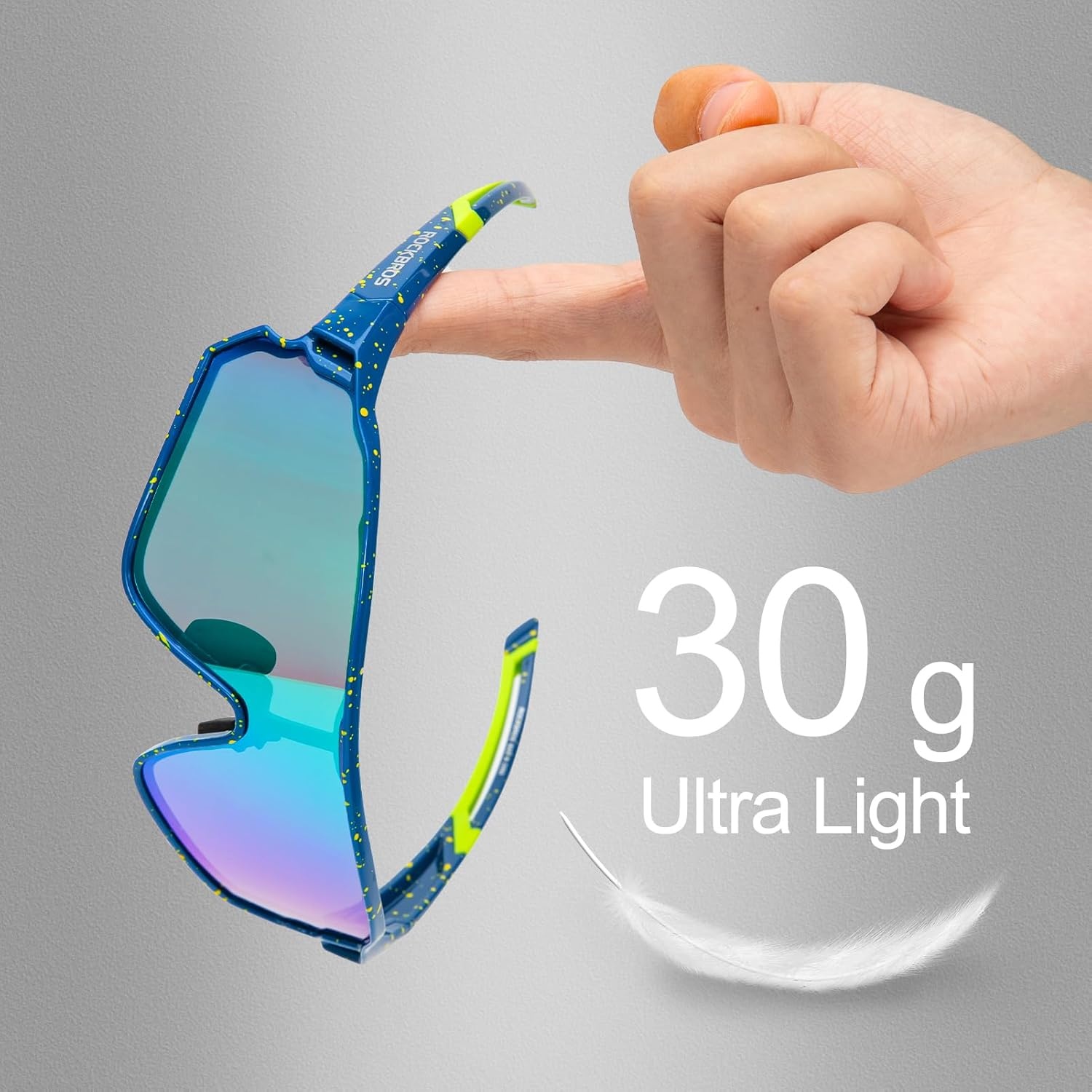 image:imageROCKBROS Polarized Sunglasses UV Protection for Women Men Cycling SunglassesSpotted Blue