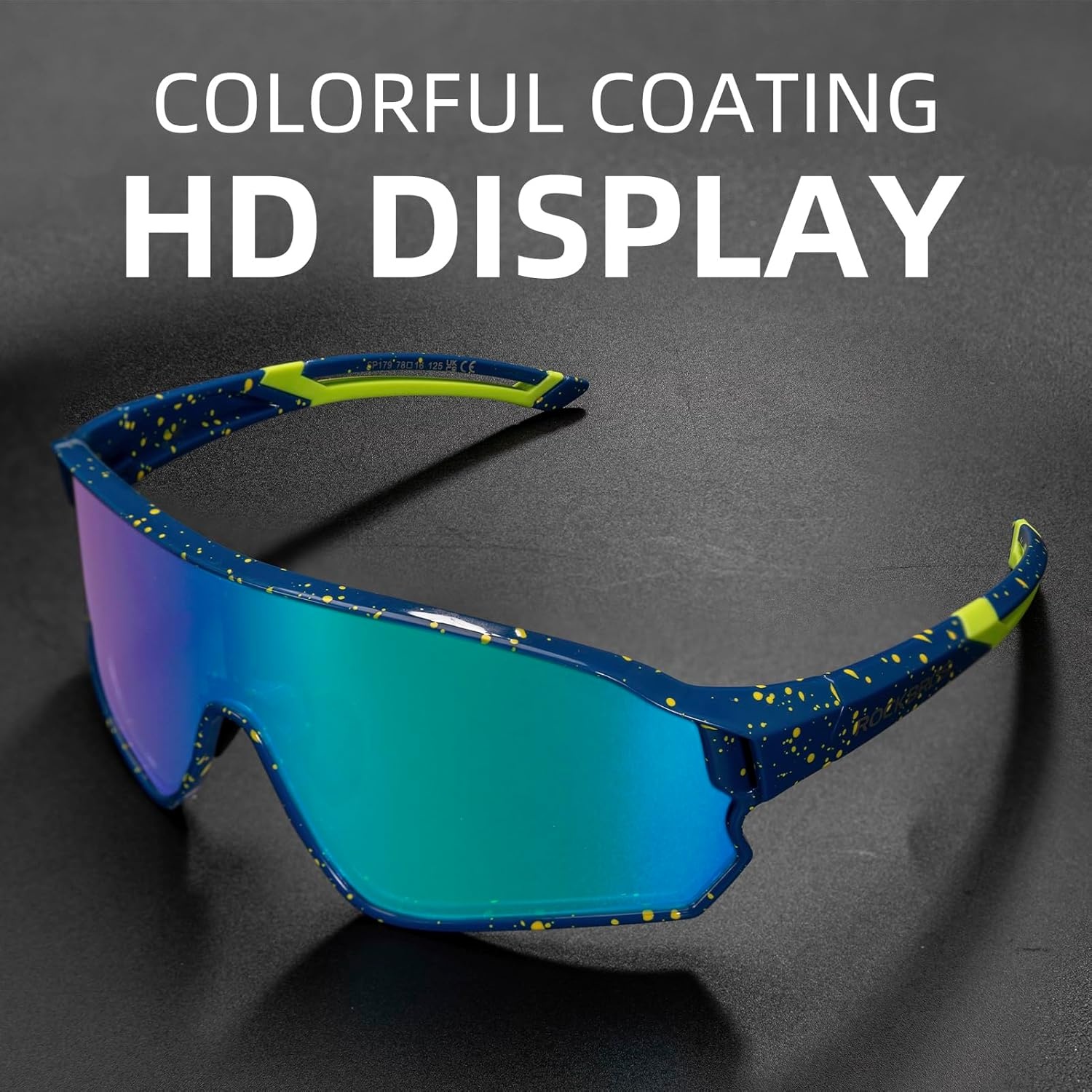 image:imageROCKBROS Polarized Sunglasses UV Protection for Women Men Cycling SunglassesSpotted Blue