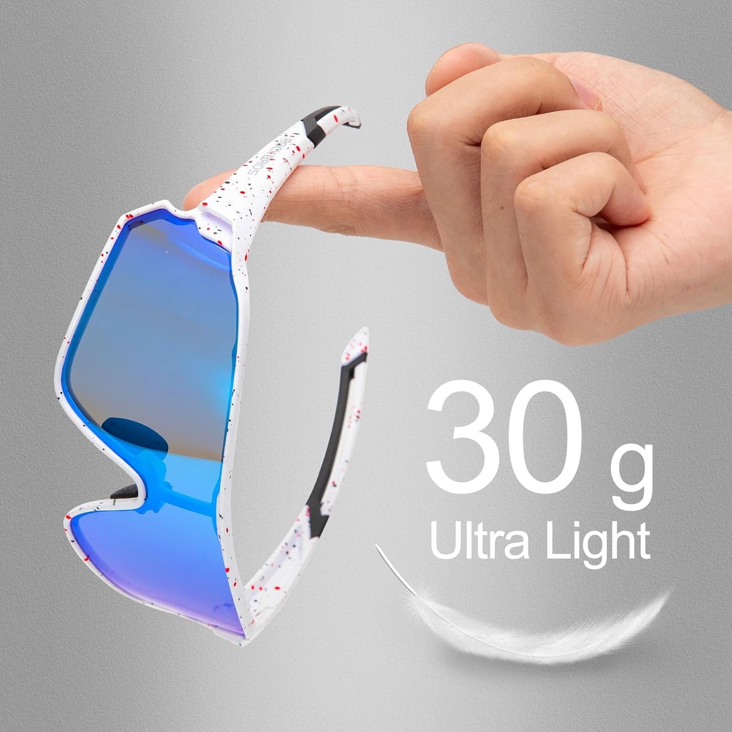 image:imageROCKBROS Polarized Sunglasses UV Protection for Women Men Cycling SunglassesSpotted White