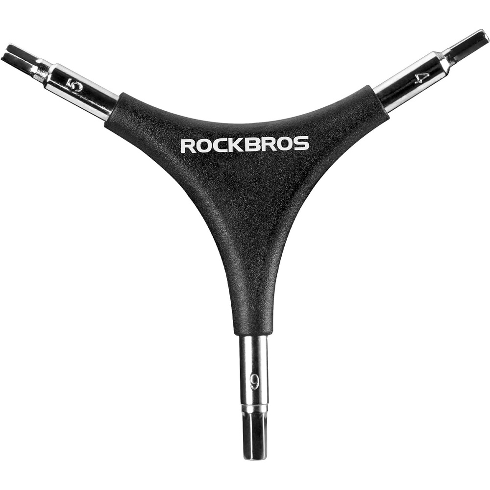 image:imageROCKBROS 3in1 Allen Hex Wrench Set 456mm Sizes Black Silver Steel and PVC