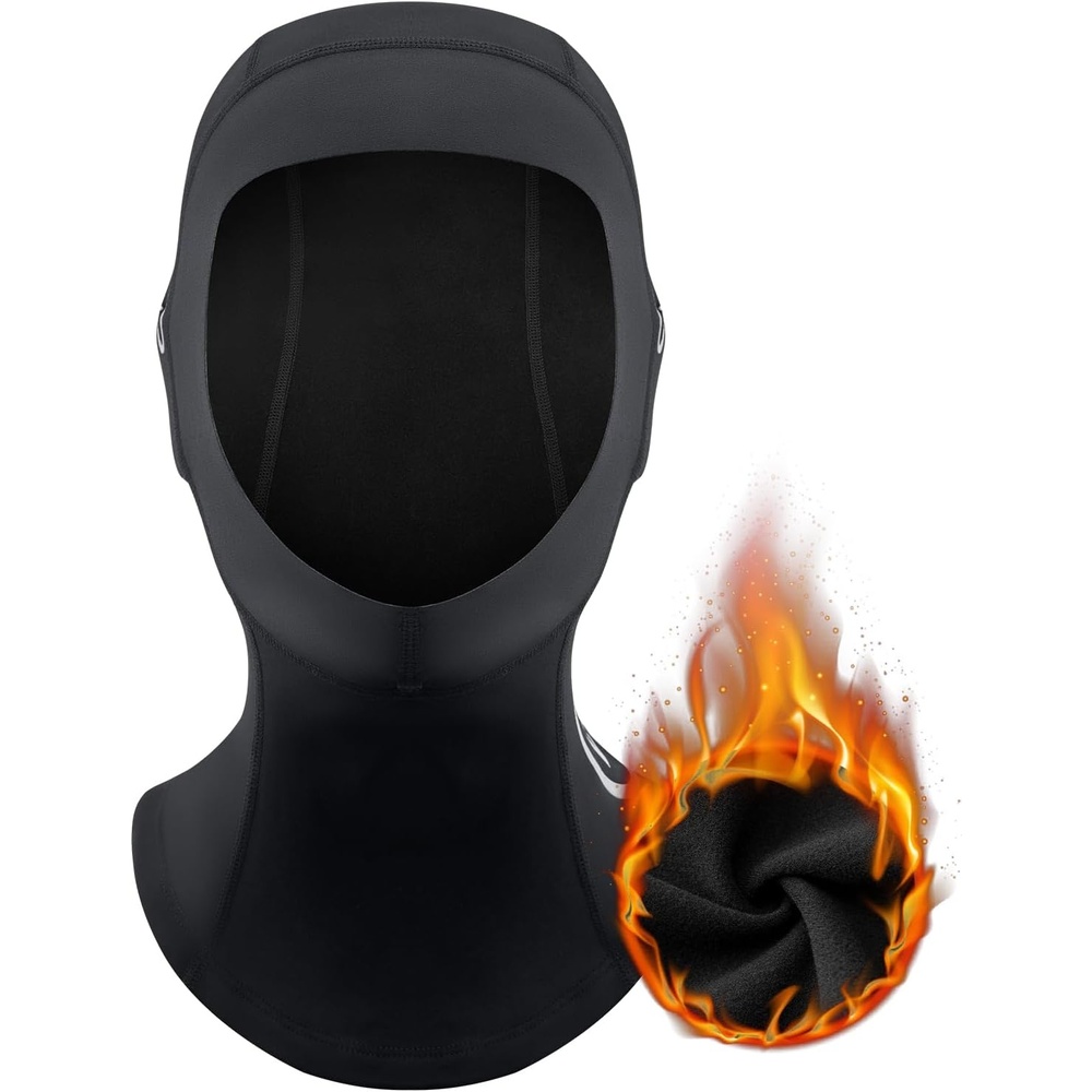 image:imageROCKBROS Balaclava Mask Cold Weather Motorcycle Helmet Liner Skull Cap Thermal Neck Gaiter Breathable Winter Scarf Mask Cycling Skiing Black