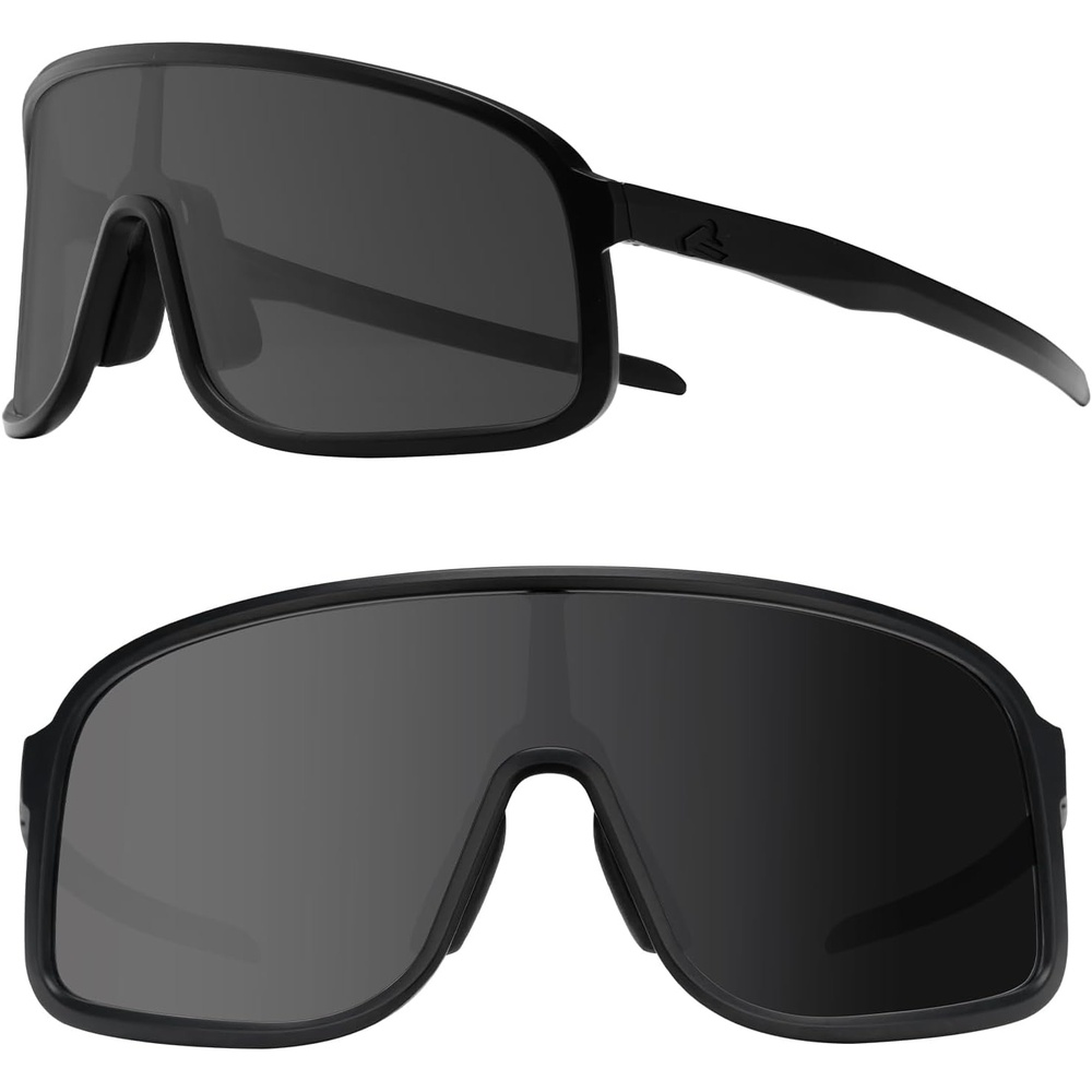 image:imageROCKBROS Polarized Cycling Glasses Baseball Sunglasses Polarized Sunglasses for Men Womens UV400 Sports SunglassesMatte Black Silver