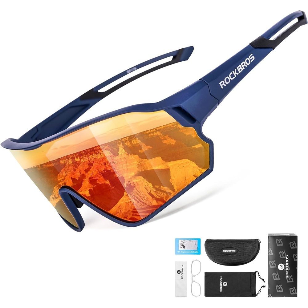 image:imageROCKBROS Polarized Sunglasses UV Protection for Women Men Cycling SunglassesBlue
