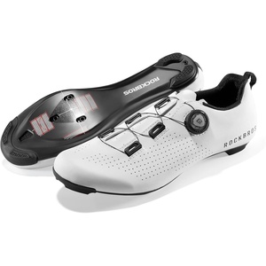 ROCKBROS Cycling Shoes CR5 with T500 Carbon Fiber Sole, Compatible with Peloton & Look Delta/SPD Cleats, Foot-Hugging Breathable Lightweight Road Bike Shoes for Men and Women