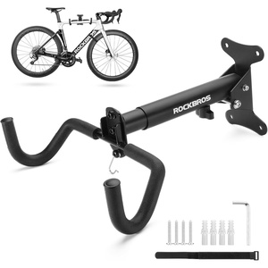 ROCKBROS Horizontal Bike Wall Mount, Adjustable Wall Bike Mount Hanger with 55lb Capacity, Mountain Road Bike Bicycle Rack for Garage