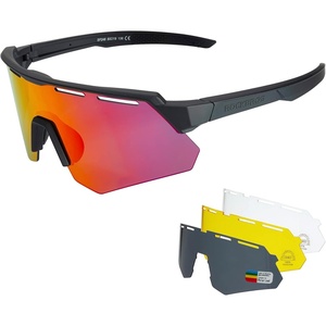ROCKBROS Polarized Sports Sunglasses for Men Baseball Cycling Sunglasses UV400 Protection for Women Men(Black)
