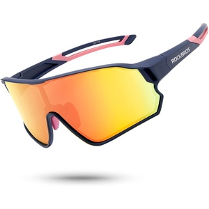 ROCKBROS Polarized Sunglasses UV Protection for Women Men Cycling Sunglasses(Bule Pink)