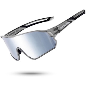 ROCKBROS Polarized Sunglasses UV Protection for Women Men Cycling Sunglasses(Gray Black)