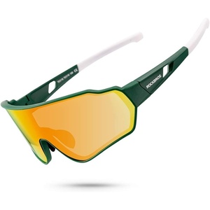 ROCKBROS Polarized Sunglasses UV Protection for Women Men Cycling Sunglasses(Green)
