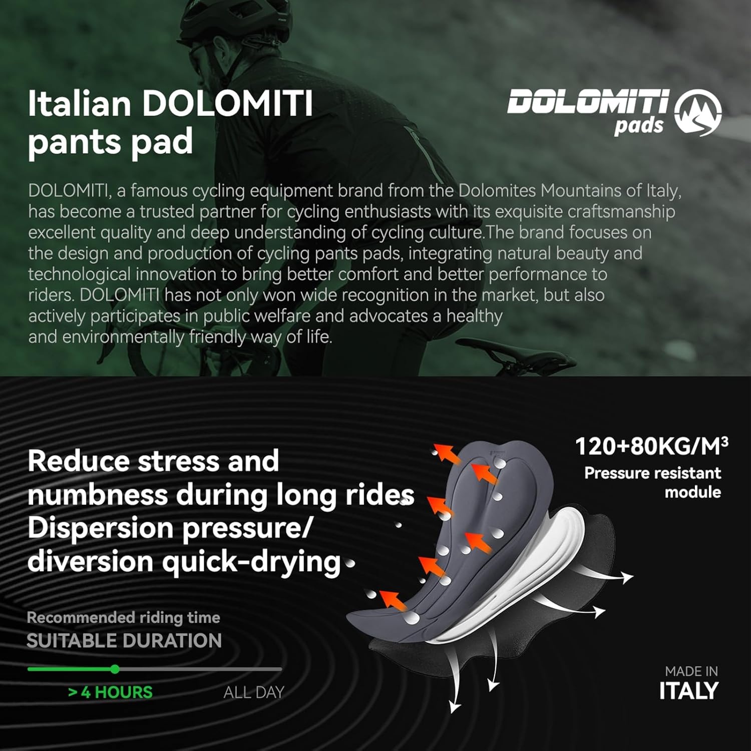 image:imageROCKBROS Mens Bike Shorts with Padded Cycling Road Biking Riding Breathable Shorts Tight for MenTitanium Gray