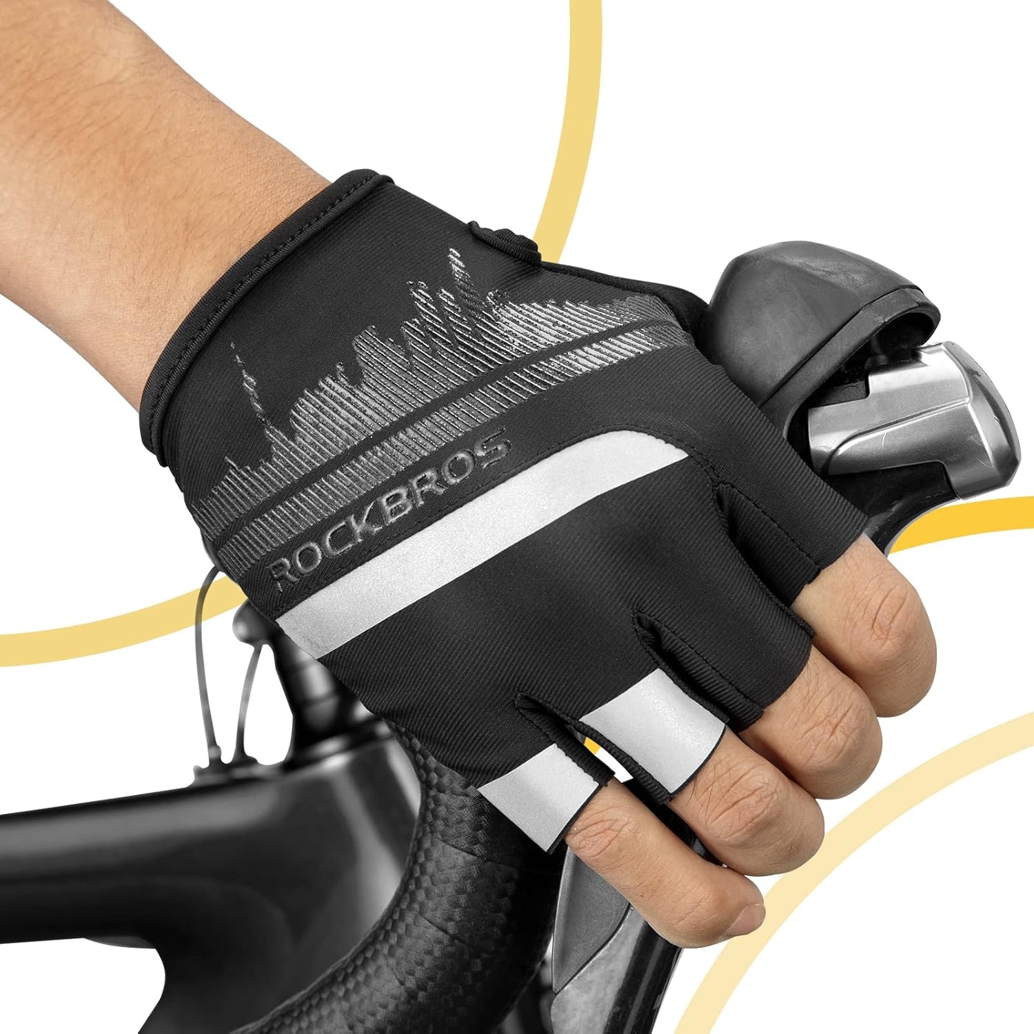 image:imageROCKBROS Touch Screen Cycling Gloves AntiSlip Breathable Full FingerAsia L US M