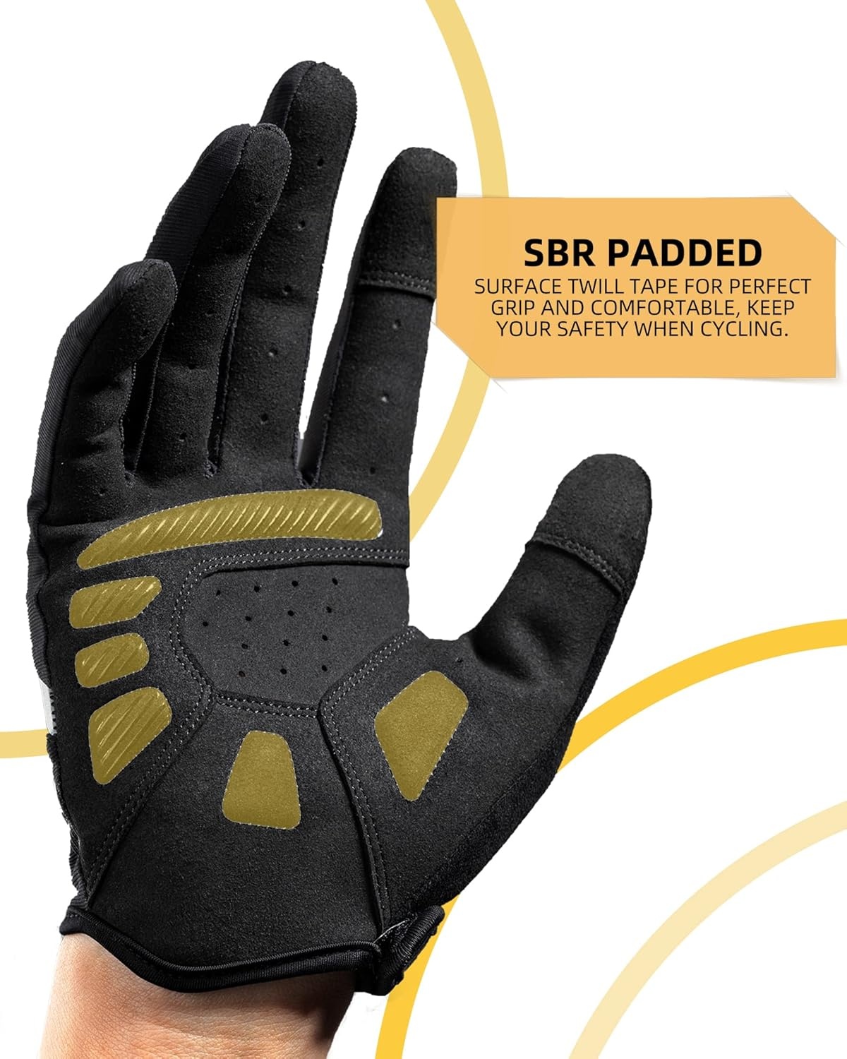 image:imageROCKBROS Touch Screen Cycling Gloves AntiSlip Breathable Full FingerAsia M US S